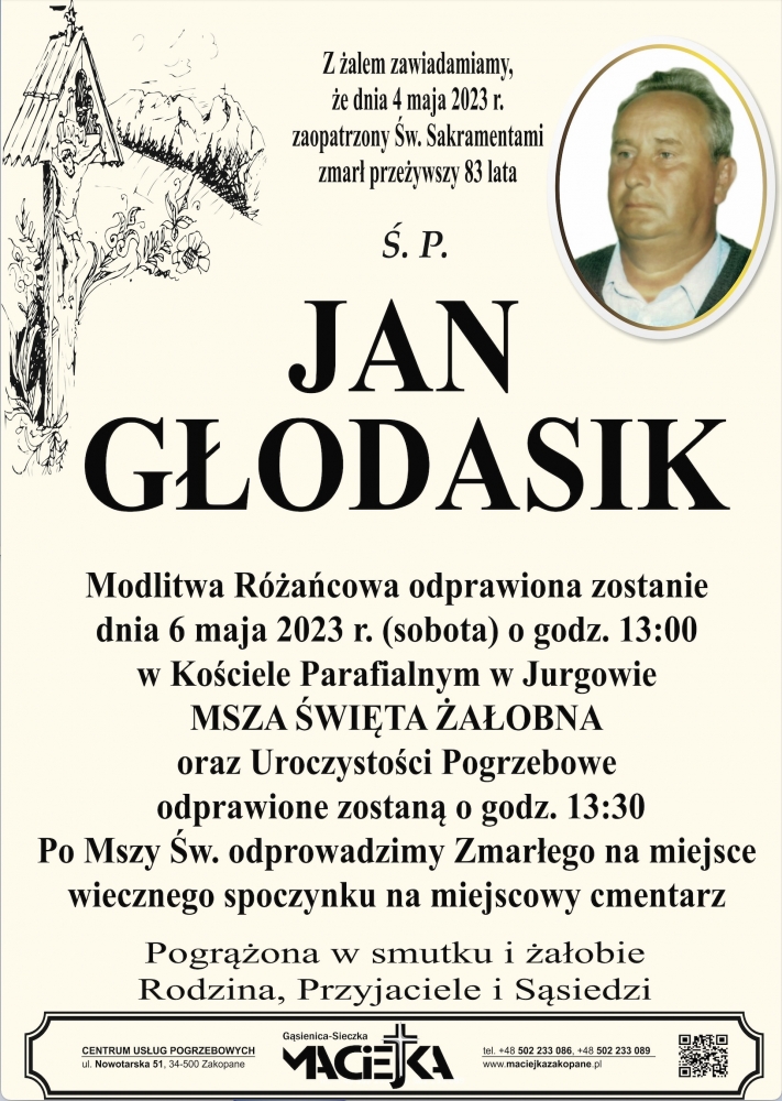 Jan G Odasik Nekrologi Podhale Pl