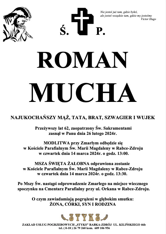 Roman Mucha Nekrologi Podhale Pl