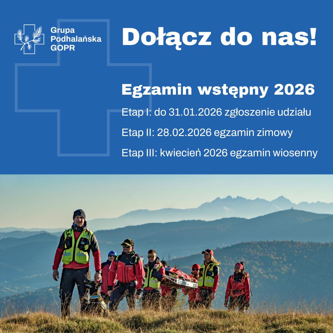 Ratownicy Grupy Podhalańskiej GOPR zachęcają: dołącz do nas
