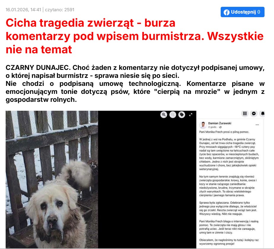 Oświadczenie burmistrza